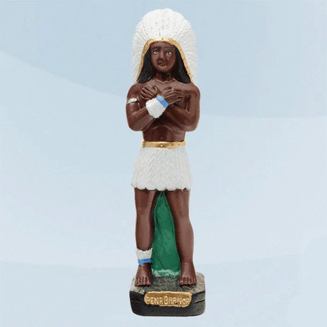 Caboclo Pena Branca (em pe) BAHIA 20cm