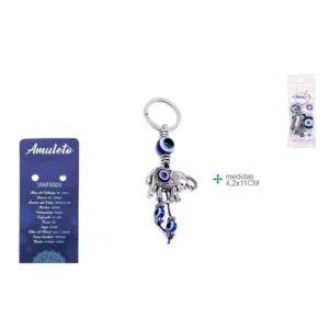 Porta Chaves Olho Turco elefante 4,2x11cm