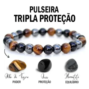 Pulseira Tripla Proteção Bola 10mm