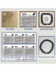 Pulseira Lava c/Buda em Caixa Bola 8mm)