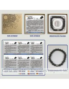 Pulseira Lava c/Buda em Caixa Bola 8mm)