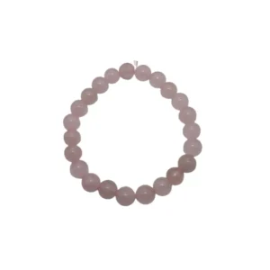 Pulseira Quartzo Rosa Bola 8mm